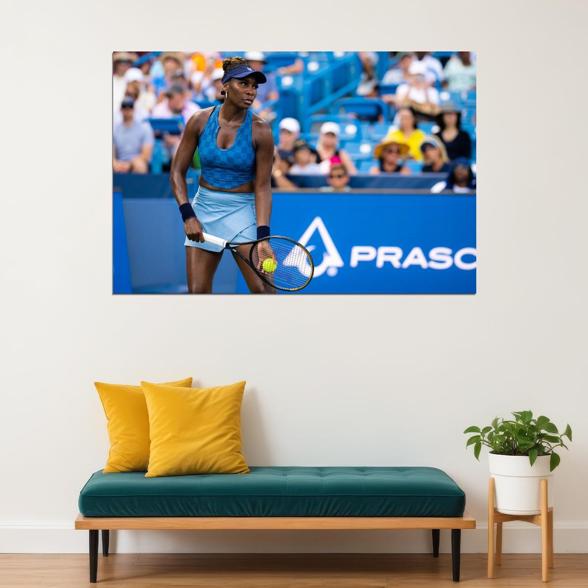 Venus Williams Tennis Legend Poster Iconic Athlete Sports Wall Art Inspirational Print - xonomax