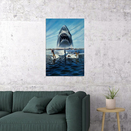 Jaws Shark Movie Poster Classic Horror Film Wall Art - xonomax