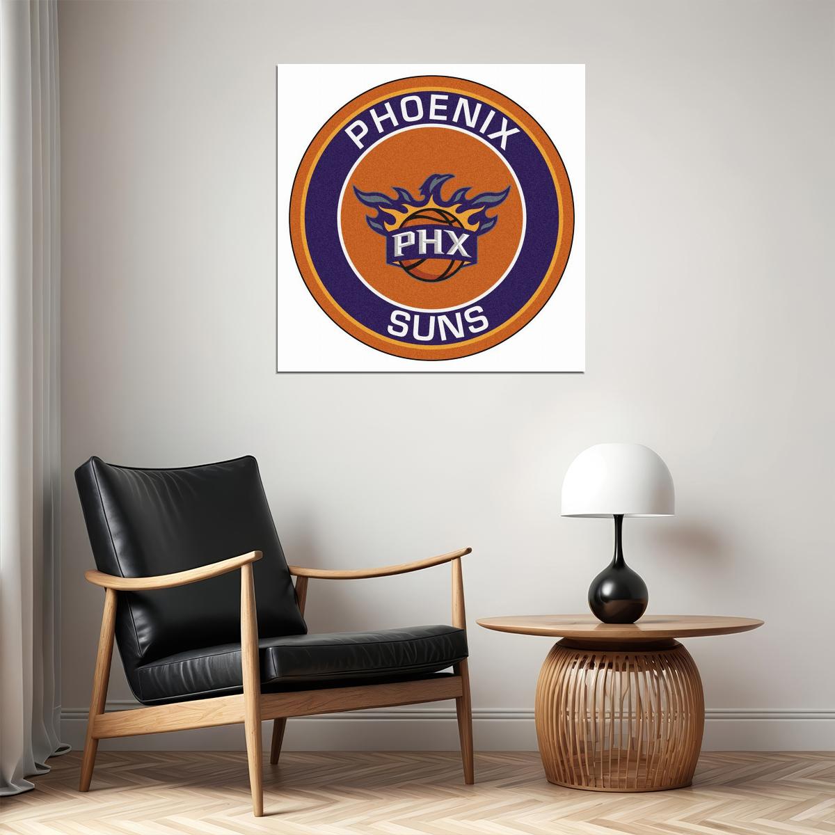 Phoenix Suns Logo Poster Nba Basketball Team Wall Art - xonomax