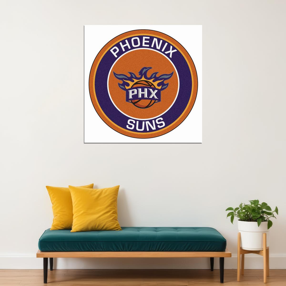Phoenix Suns Logo Poster Nba Basketball Team Wall Art - xonomax