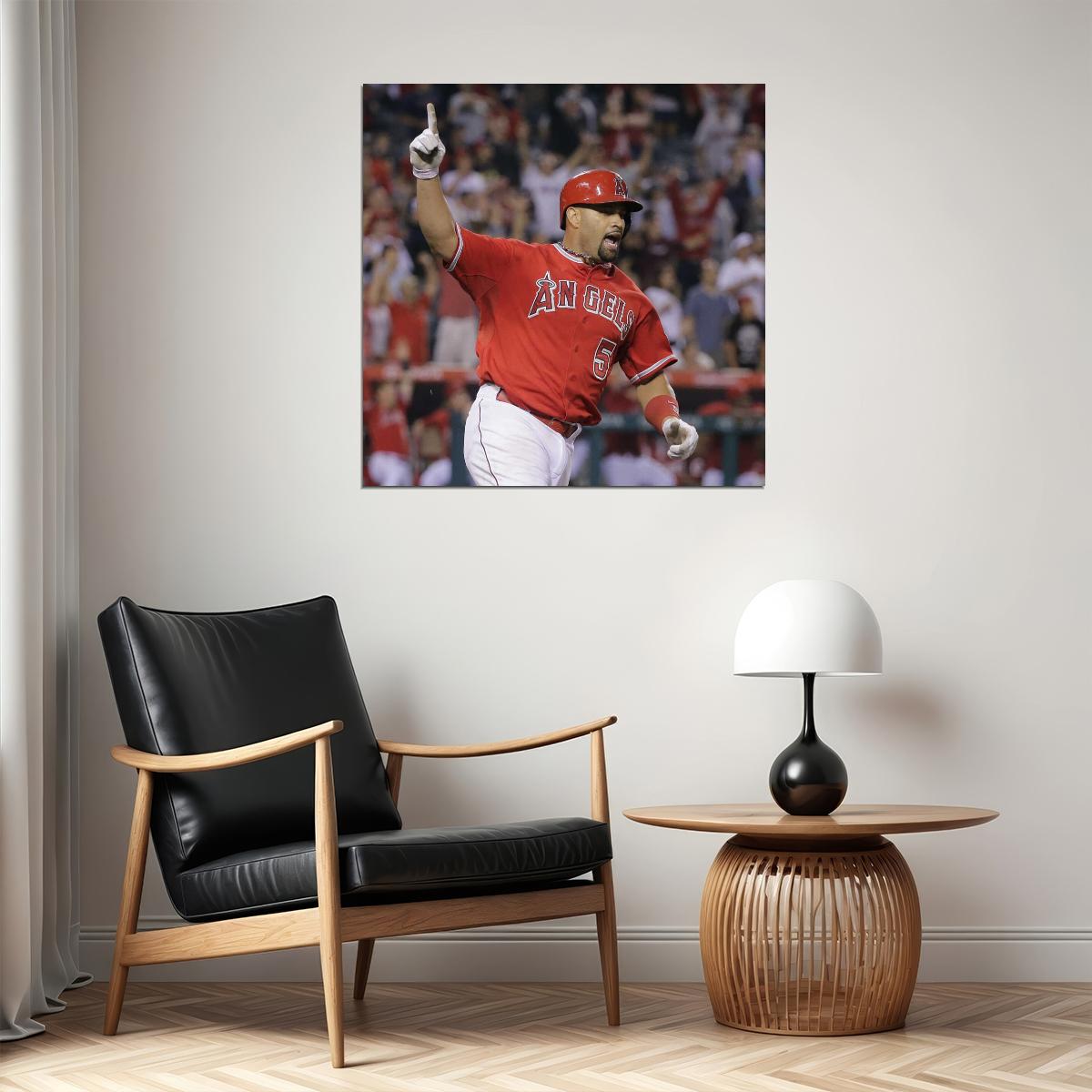 Albert Pujols Baseball Poster Mlb Player Wall Art Sports Print - xonomax