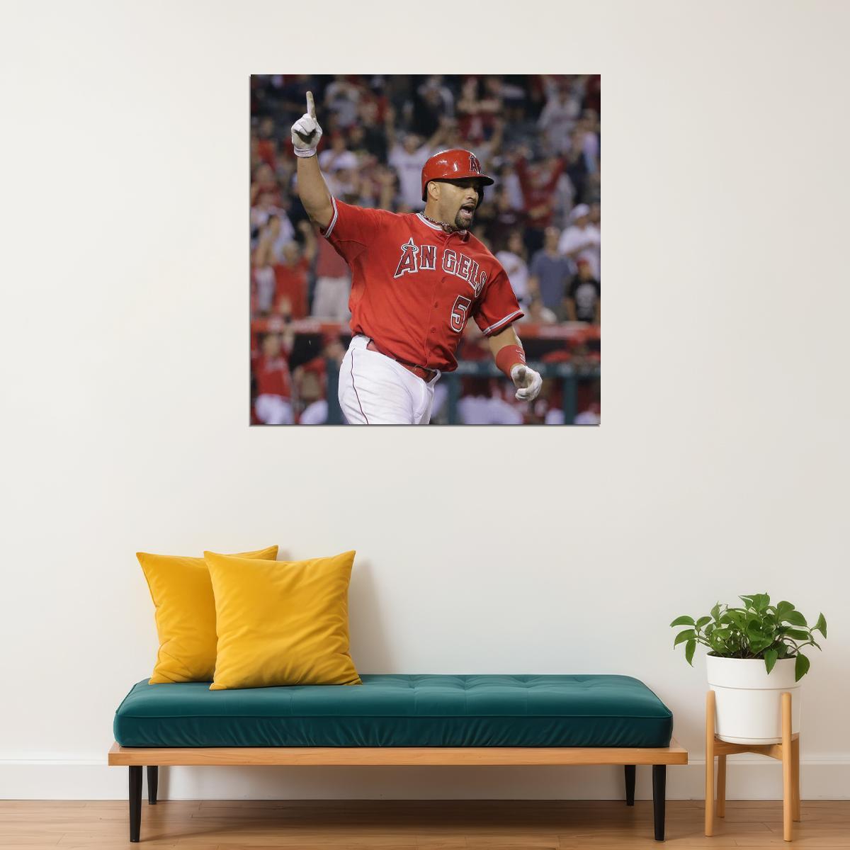 Albert Pujols Baseball Poster Mlb Player Wall Art Sports Print - xonomax