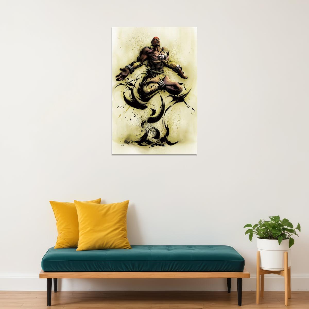 Street Fighter Dhalsim Fighting Video Game Poster Gamer Wall Art - xonomax
