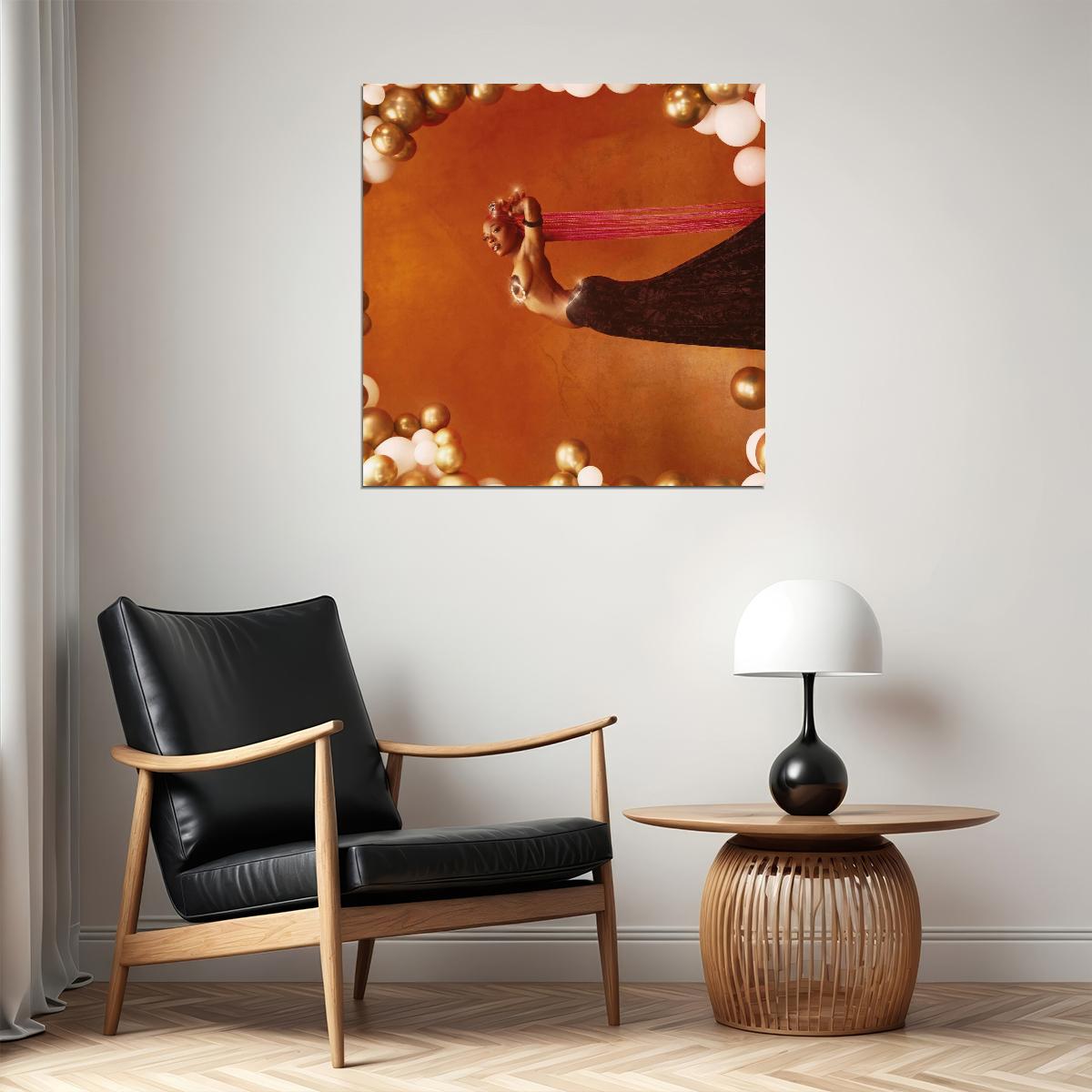 Sudan Archives Natural Brown Album Cover Art Music Poster Iconic Artist Print - xonomax