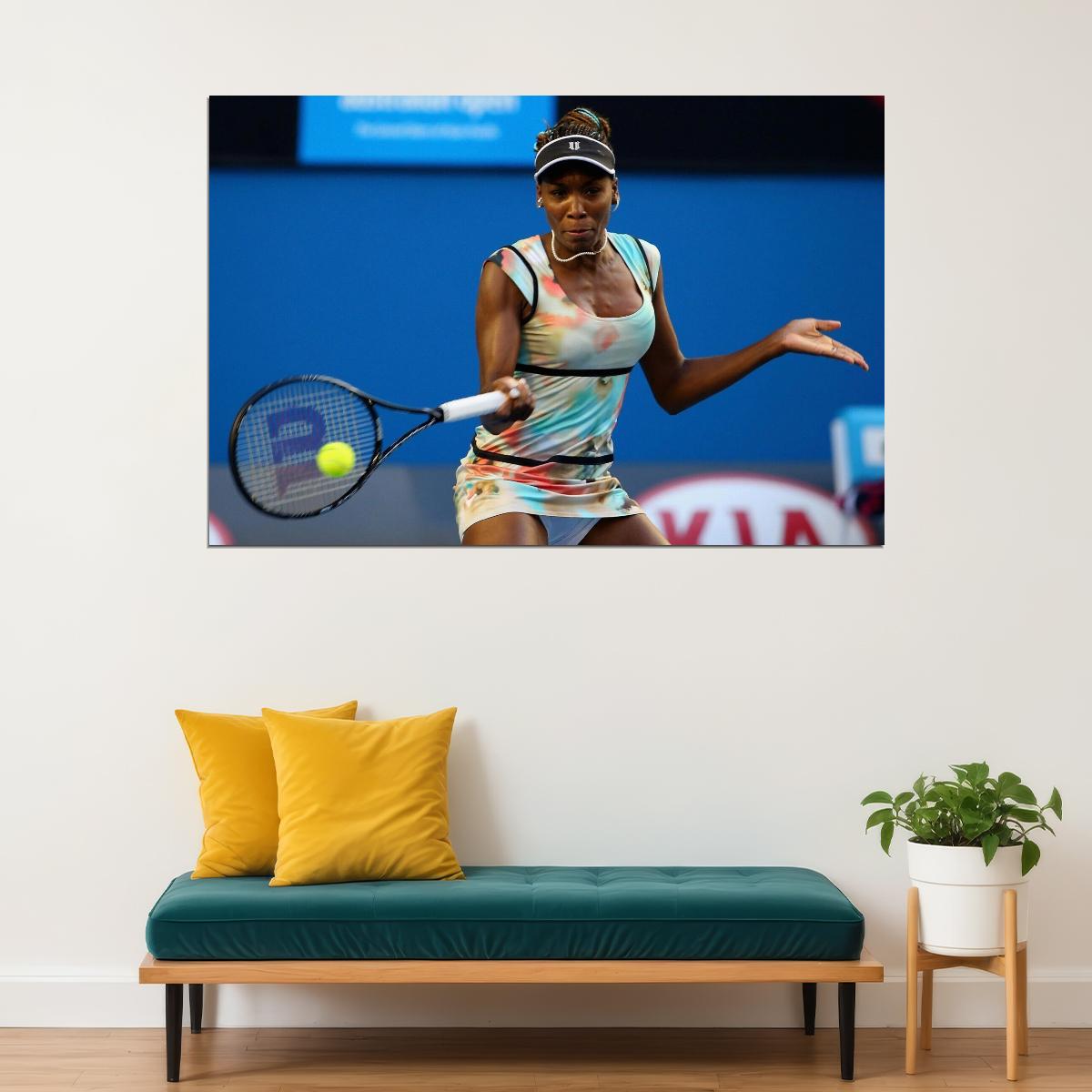 Venus Williams Tennis Legend Poster Iconic Athlete Sports Wall Art Inspirational Print - xonomax