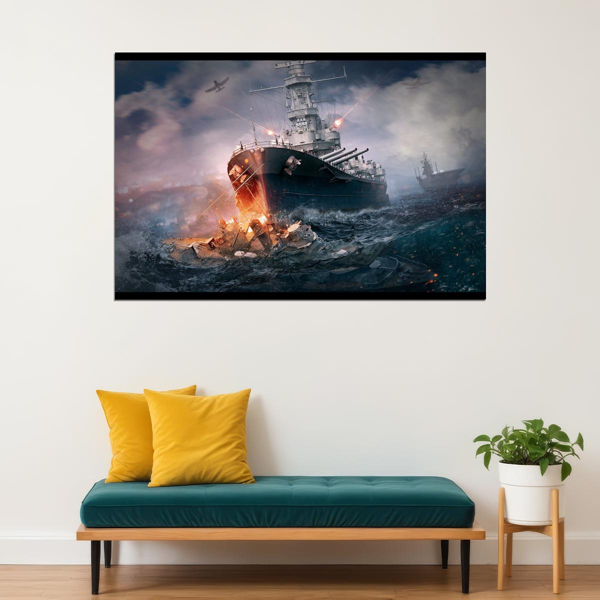 World Of Warships Video Game Poster - xonomax