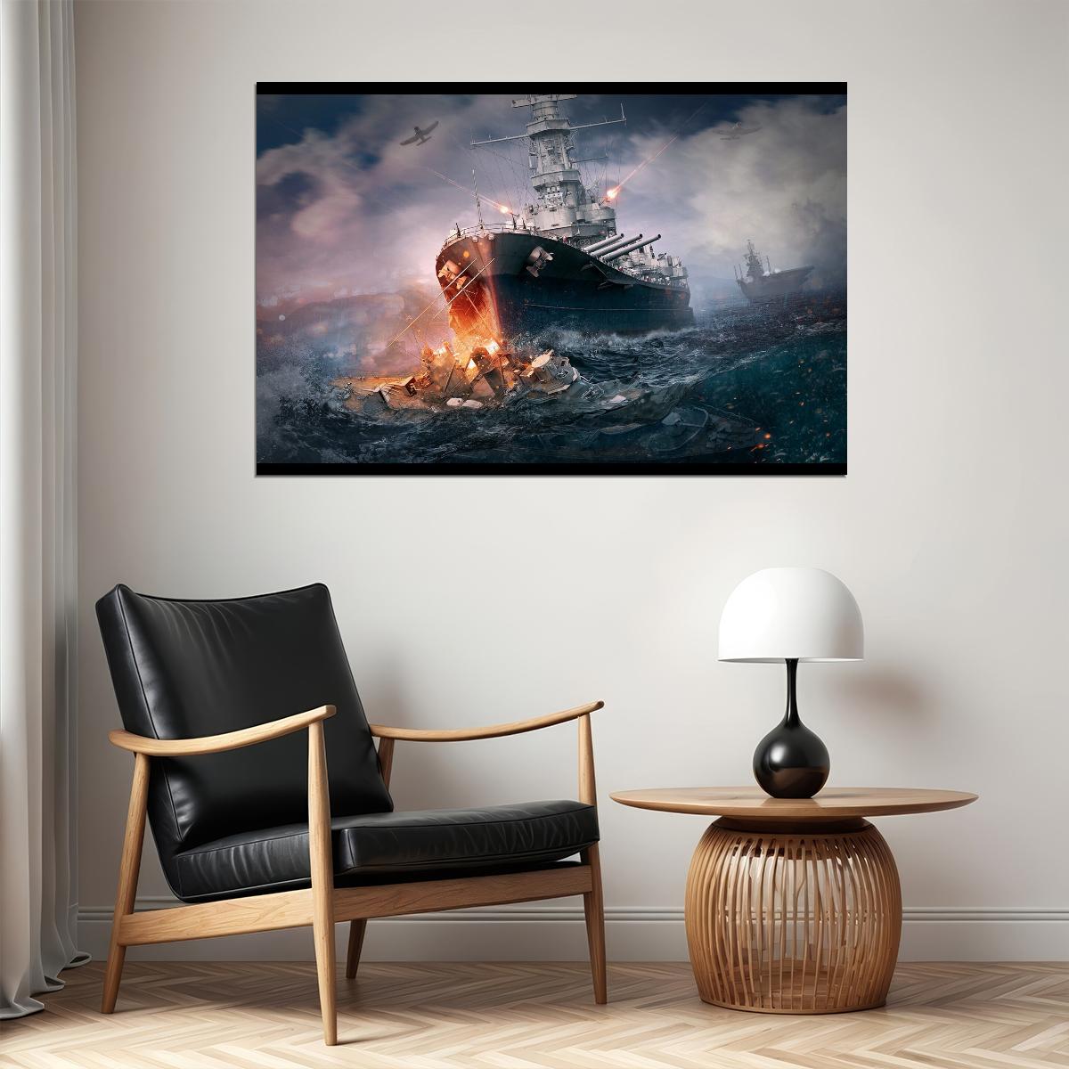 World Of Warships Video Game Poster - xonomax