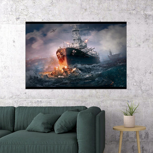 World Of Warships Video Game Poster - xonomax