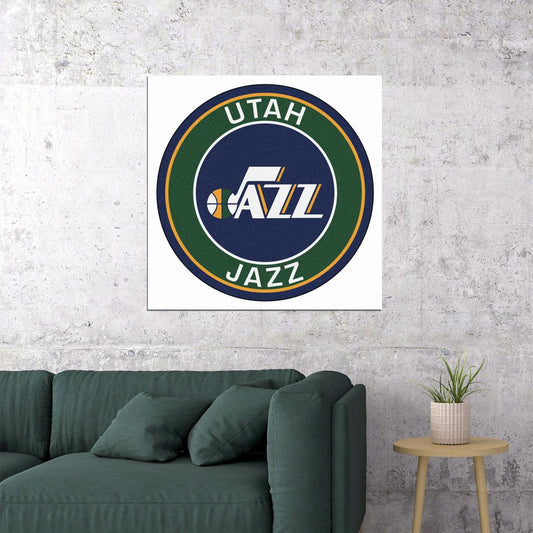 Utah Jazz Basketball Team Logo Poster - xonomax