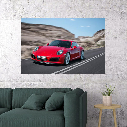 Porsche Boxster Car Poster Sports Supercar Vehicle Wall Art - xonomax