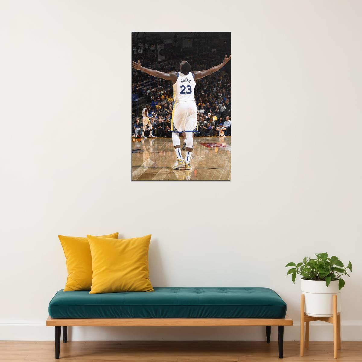 Draymond Green Basketball Poster Nba Player Wall Art Golden State Warriors Print - xonomax