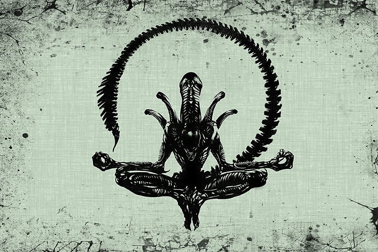 Alien Xenomorph Meditation Movie Poster Sci-fi Horror Film Wall Art Classic Alien Print - xonomax