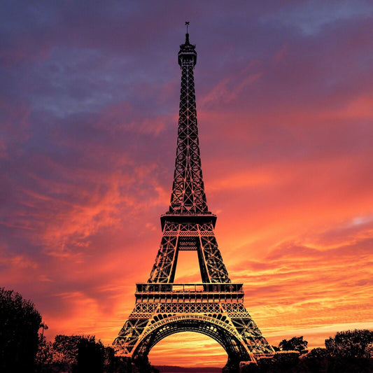 Eiffel Tower Poster Paris Landmark Wall Art Travel Photography Print - xonomax