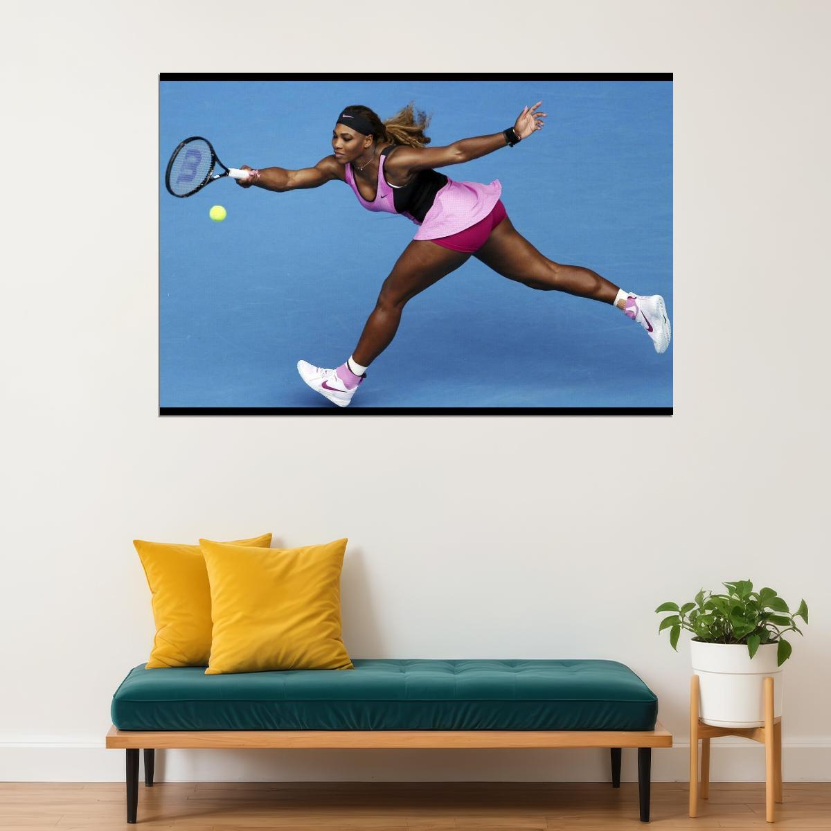 Serena Williams Tennis Poster Legendary Athlete Motivational Sports Print