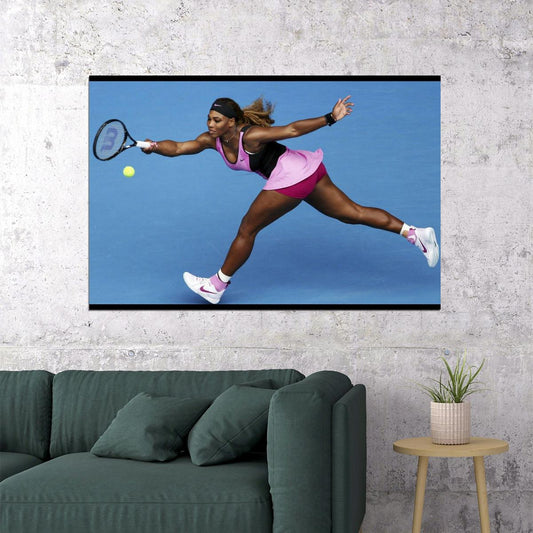 Serena Williams Tennis Poster Legendary Athlete Motivational Sports Print - xonomax