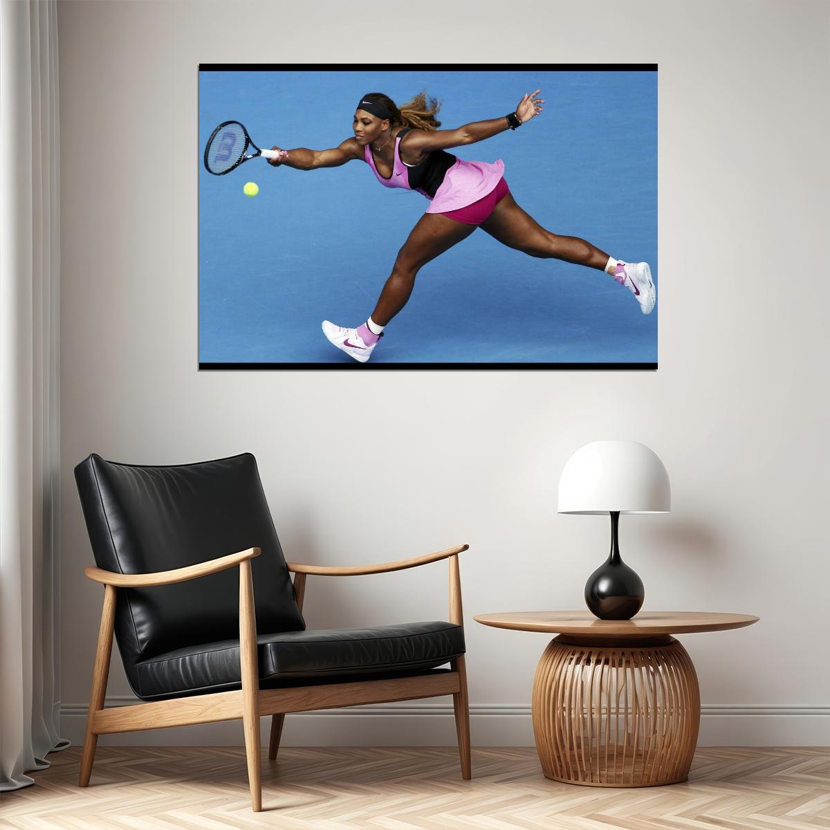 Serena Williams Tennis Poster Legendary Athlete Motivational Sports Print