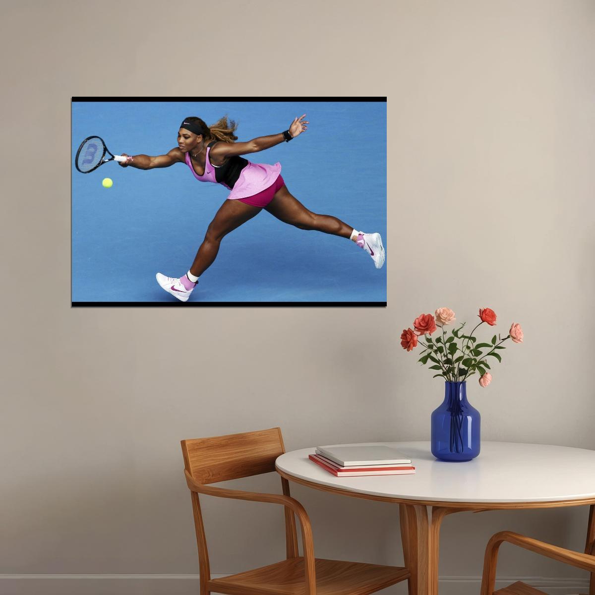 Serena Williams Tennis Poster Legendary Athlete Motivational Sports Print