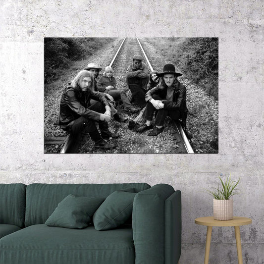 The Allman Brothers Band Rock Music Poster Iconic Group Wall Art - xonomax
