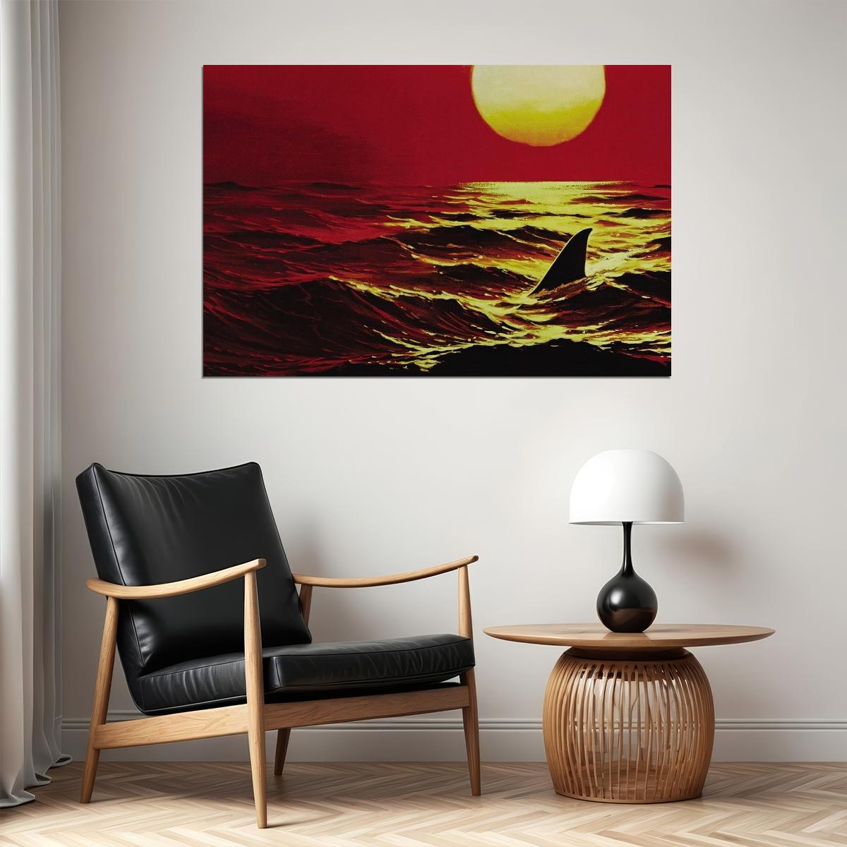 Jaws Shark Movie Poster Classic Horror Film Wall Art