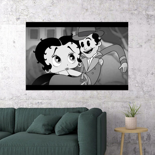 Betty Boop Retro Poster Classic Cartoon Wall Art 1930s Animation Print - xonomax