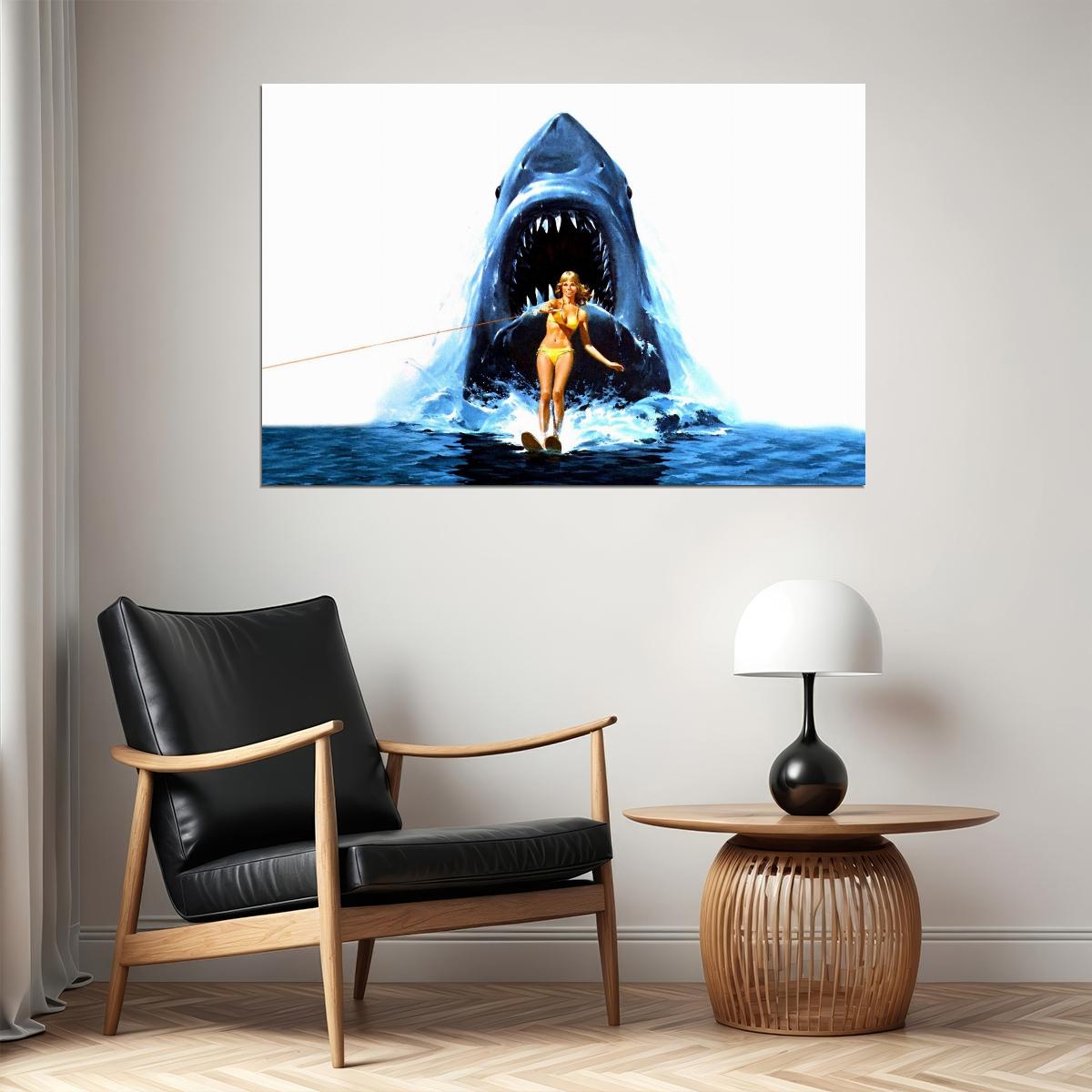 Jaws Shark Movie Poster Classic Horror Film Wall Art