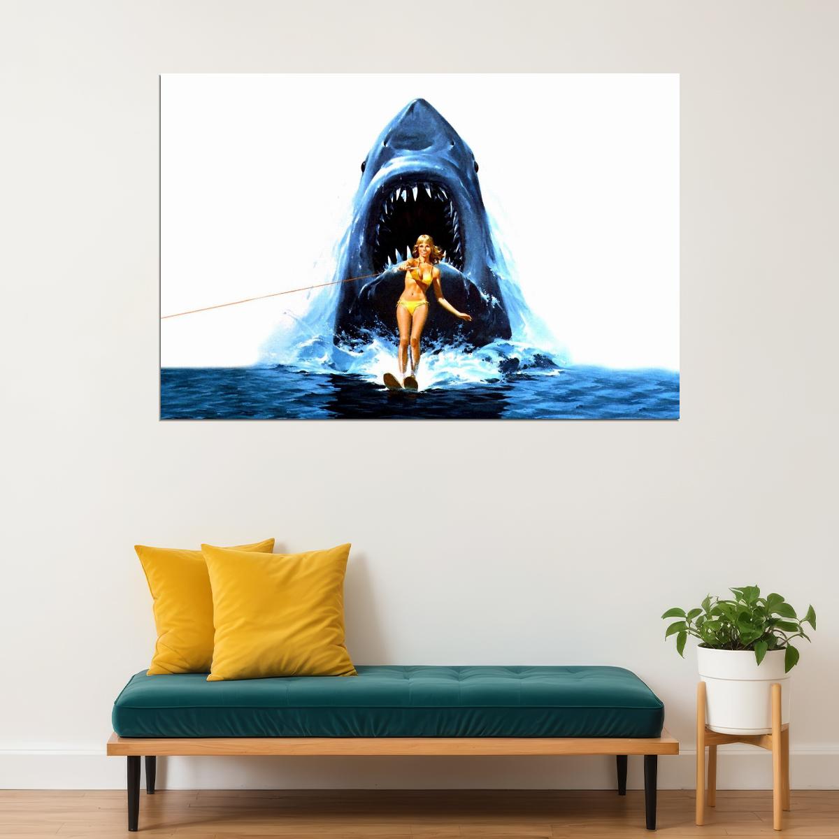 Jaws Shark Movie Poster Classic Horror Film Wall Art