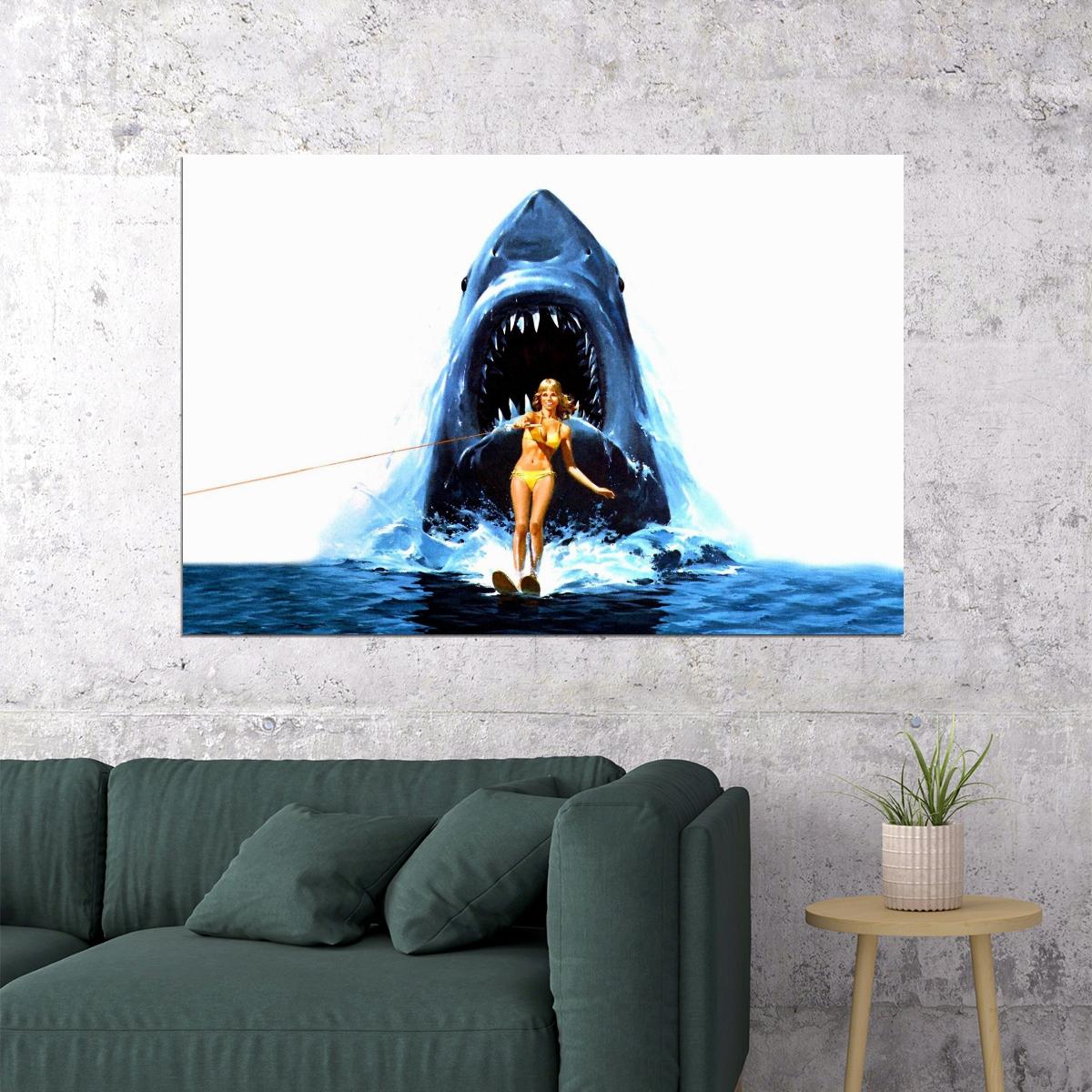 Jaws Shark Movie Poster Classic Horror Film Wall Art