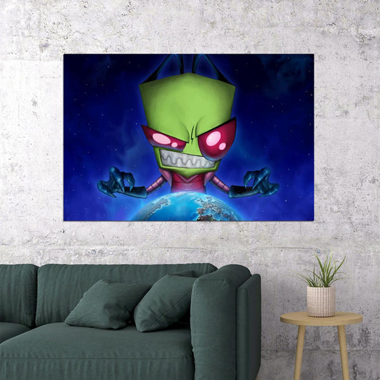 Invader Zim Animated Series Poster Nickelodeon Wall Art Sci-fi Cartoon Kids Print - xonomax