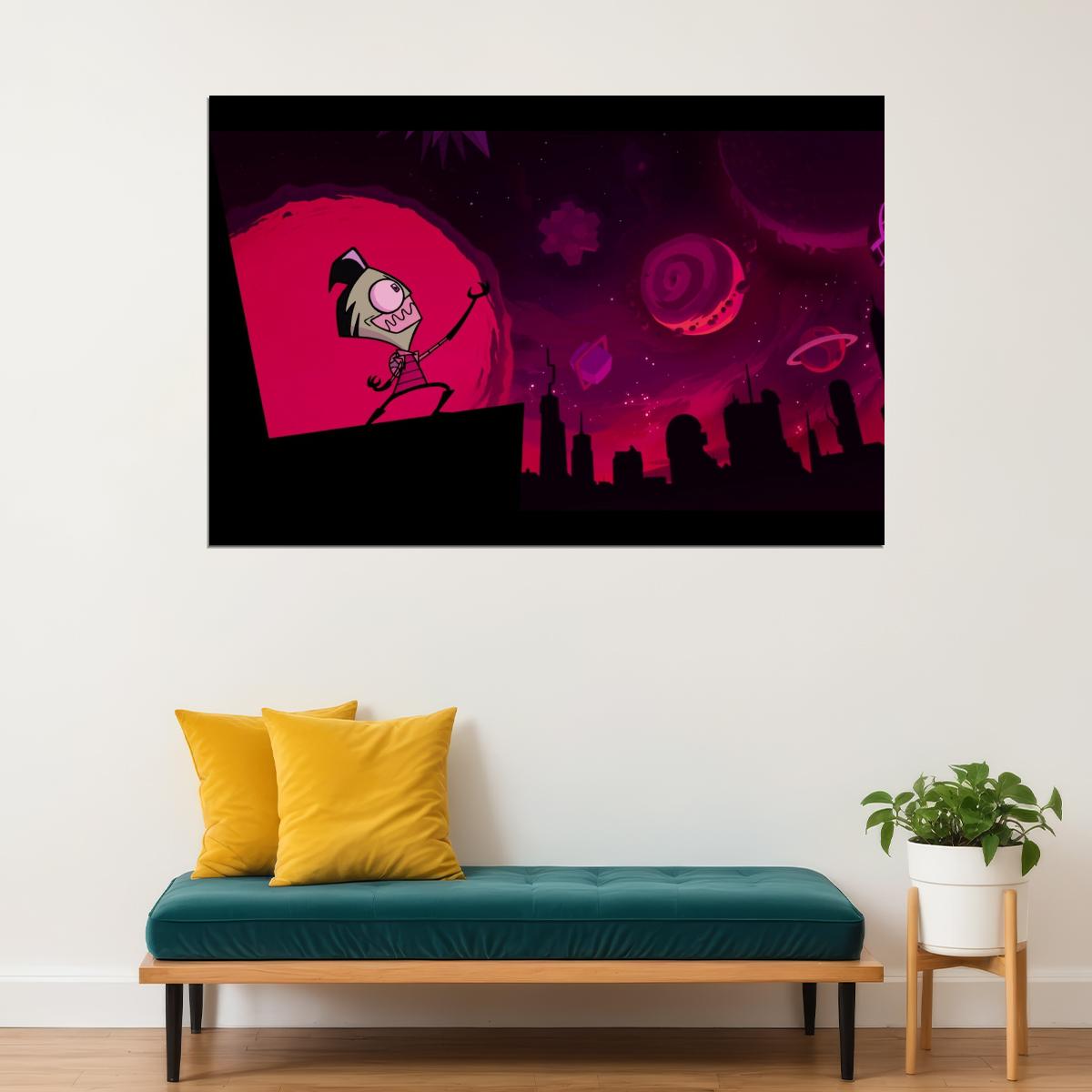 Invader Zim Animated Series Poster Nickelodeon Wall Art Sci-fi Cartoon Kids Print - xonomax