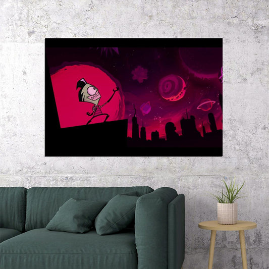 Invader Zim Animated Series Poster Nickelodeon Wall Art Sci-fi Cartoon Kids Print - xonomax