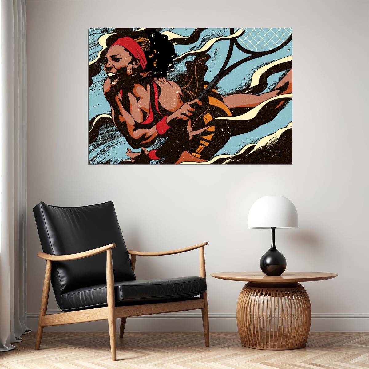 Serena Williams Tennis Poster Legendary Athlete Motivational Sports Print