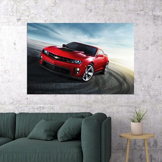 Chevrolet Camaro Poster Classic Muscle Car Wall Art Luxury Car Print - xonomax