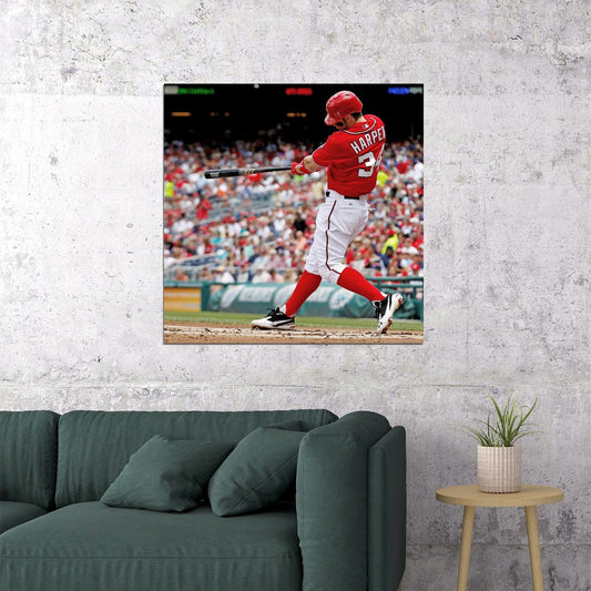 Bryce Harper Baseball Poster Mlb Player Wall Art Philadelphia Phillies Sports Print - xonomax
