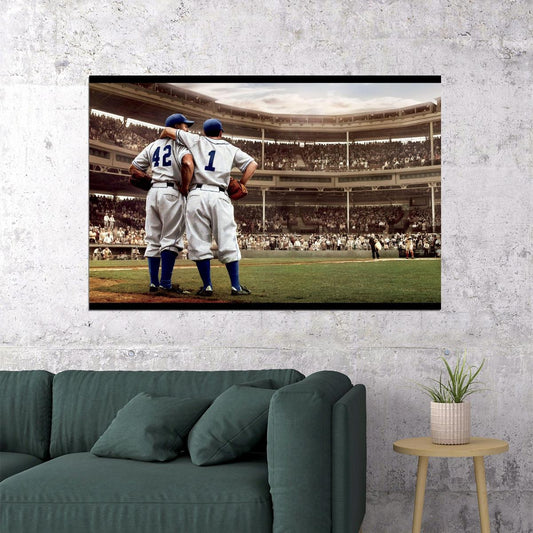 Jackie Robinson Baseball Poster Legend Player Sports Wall Art Motivational Sports Print - xonomax