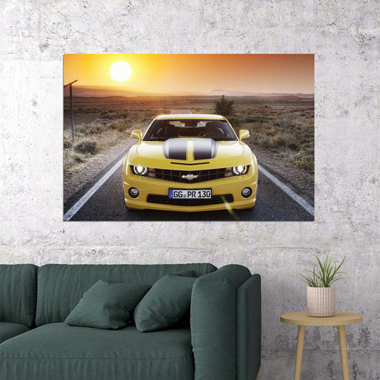 Chevrolet Camaro Poster Classic Muscle Car Wall Art Luxury Car Print - xonomax