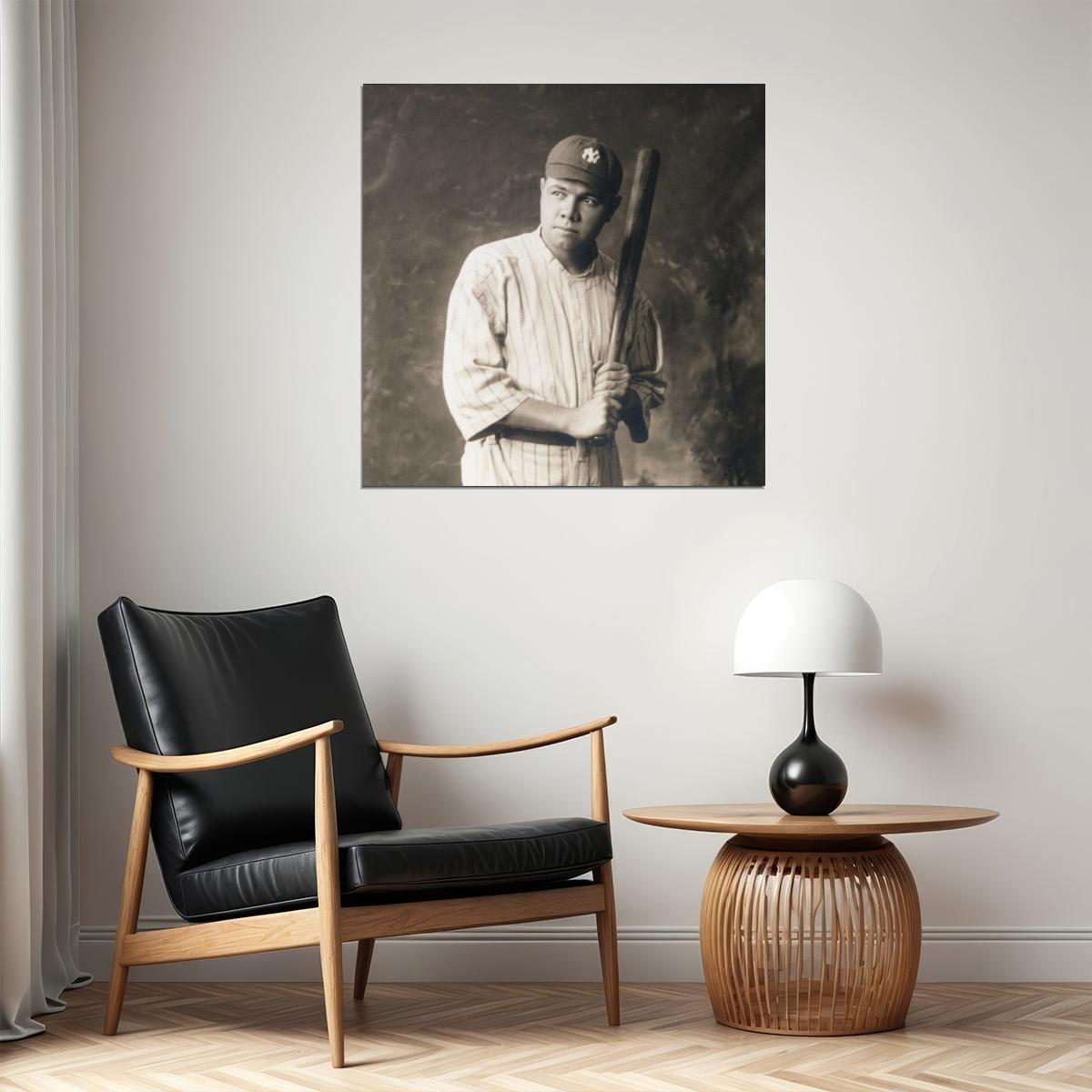 Babe Ruth Baseball Legend Poster Mlb Icon Wall Art Sports Print - xonomax