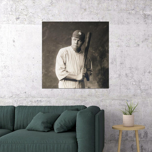 Babe Ruth Baseball Legend Poster Mlb Icon Wall Art Sports Print - xonomax