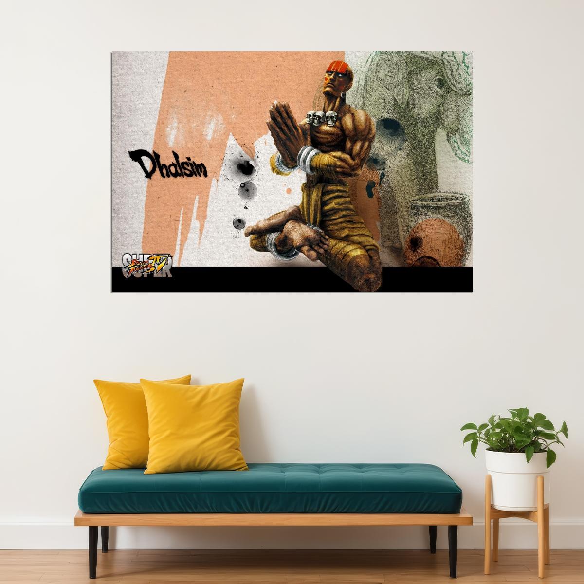 Street Fighter Dhalsim Fighting Video Game Poster Gamer Wall Art - xonomax