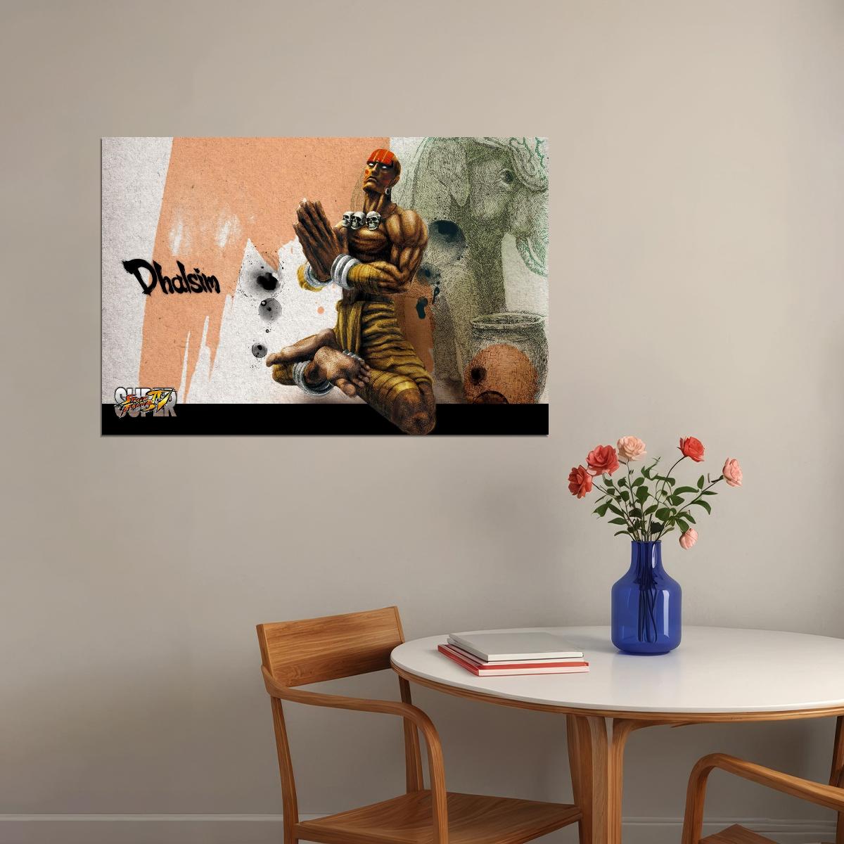 Street Fighter Dhalsim Fighting Video Game Poster Gamer Wall Art - xonomax