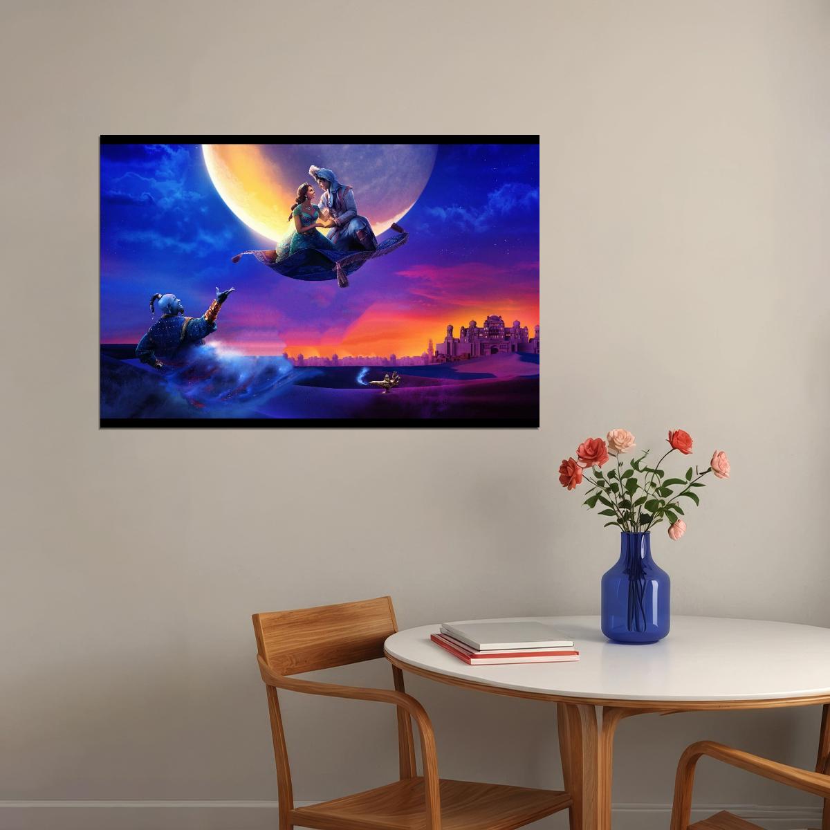 Aladdin Movie Poster Disney Film Wall Art Animated Classic Print - xonomax
