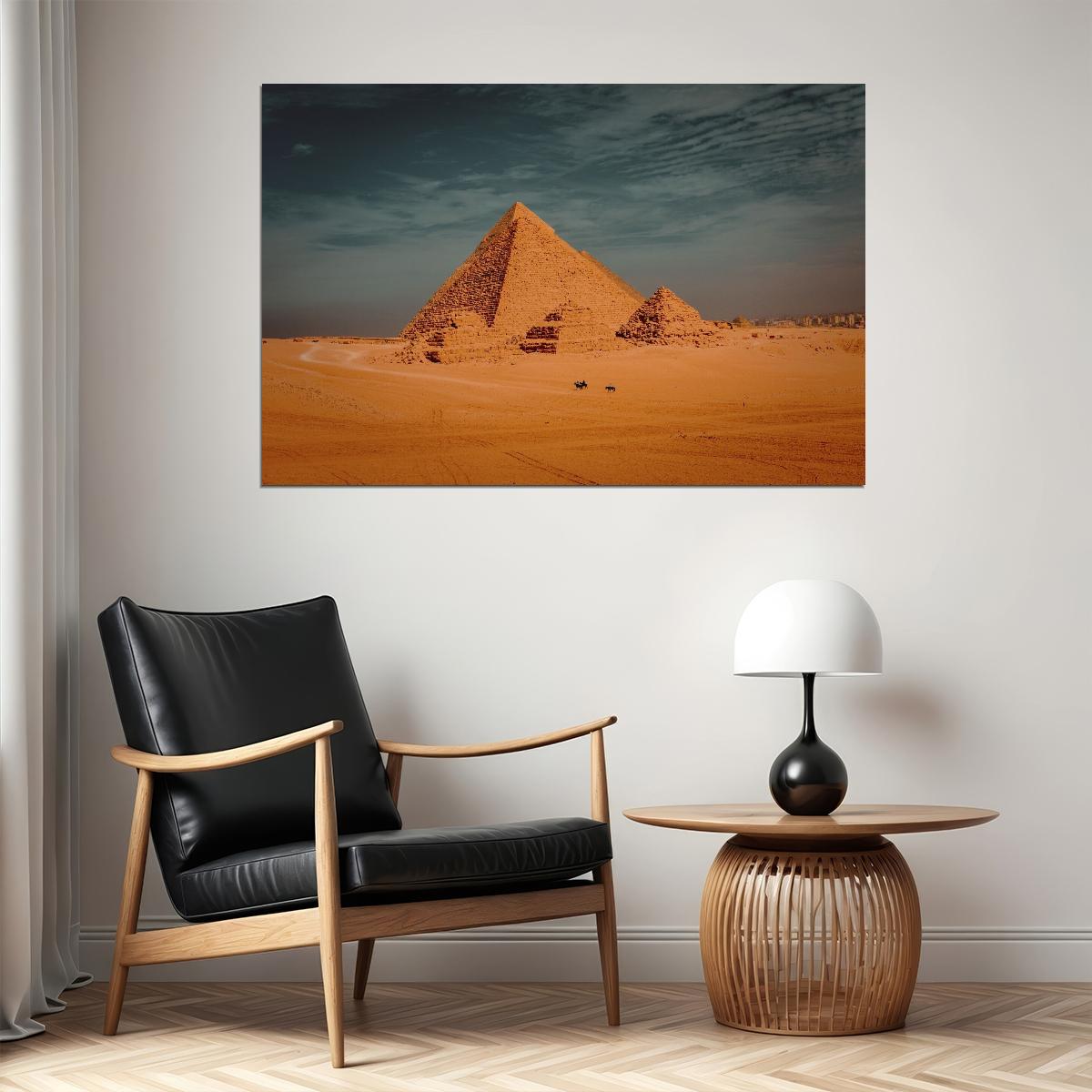 Pyramids Of Giza Poster Ancient Wonders Wall Art - xonomax