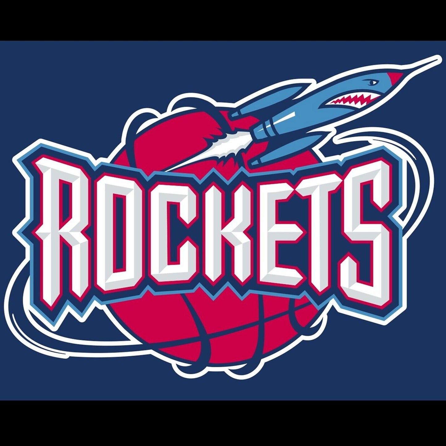 Houston Rockets Logo Poster Nba Team Basketball Wall Art