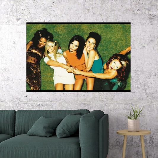 Spice Girls Iconic 90s Music Poster Famous Pop Group Print - xonomax