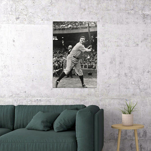Babe Ruth Baseball Legend Poster Mlb Icon Wall Art Sports Print - xonomax