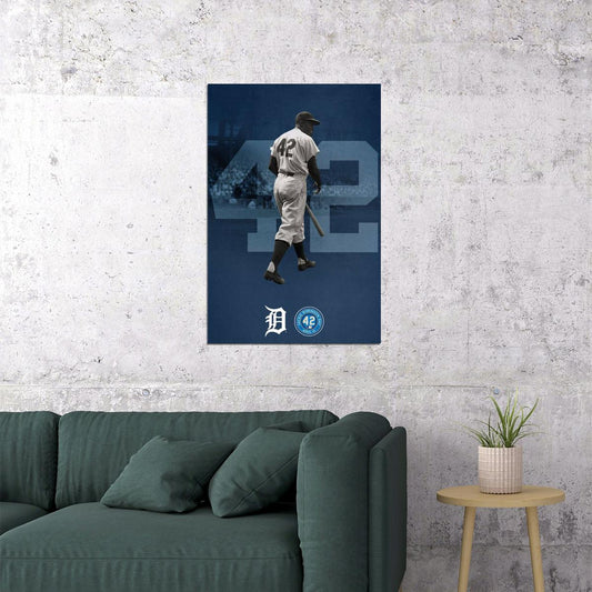 Jackie Robinson Baseball Poster Legend Player Sports Wall Art Motivational Sports Print - xonomax