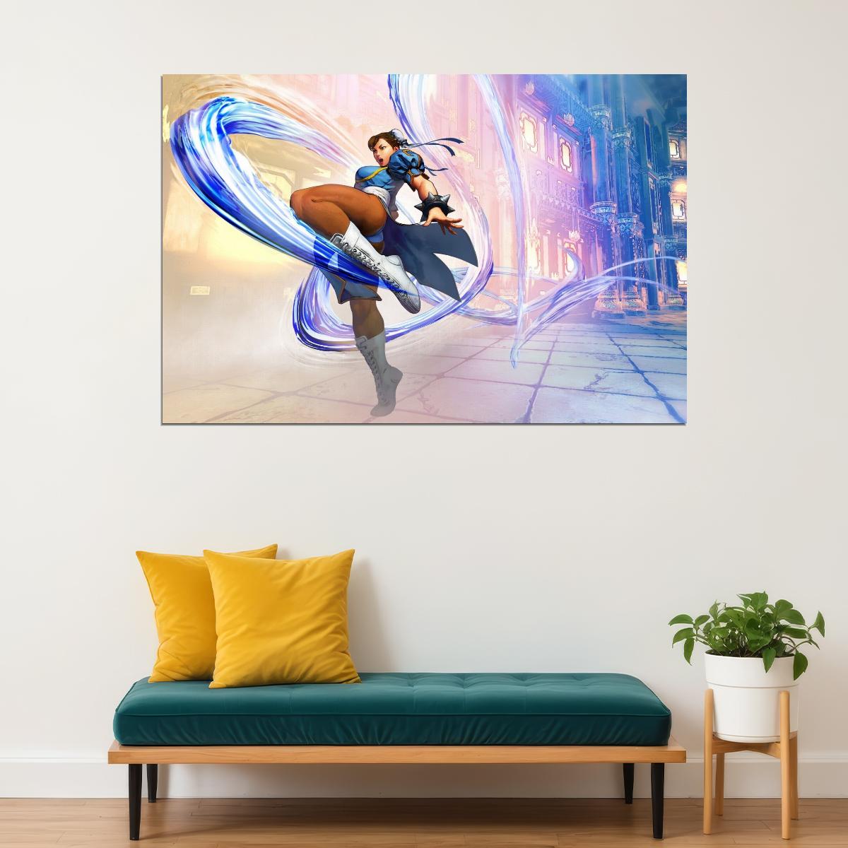 Street Fighter Chun-li Fighting Video Game Poster Gamer Wall Art - xonomax