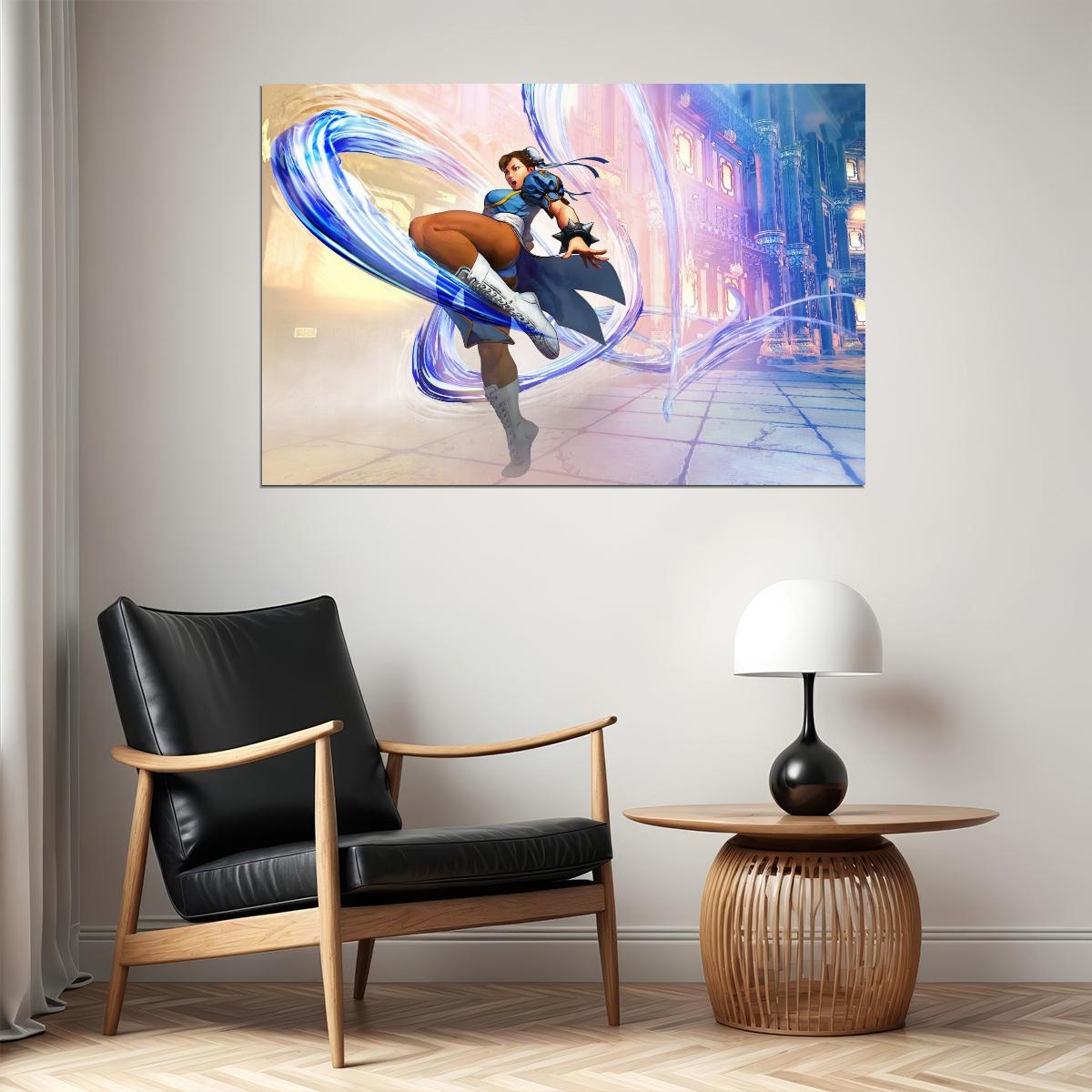 Street Fighter Chun-li Fighting Video Game Poster Gamer Wall Art - xonomax