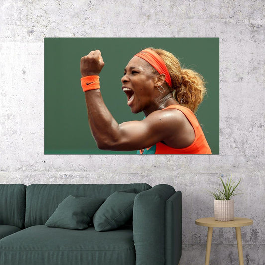Serena Williams Tennis Poster Legendary Athlete Motivational Sports Print - xonomax