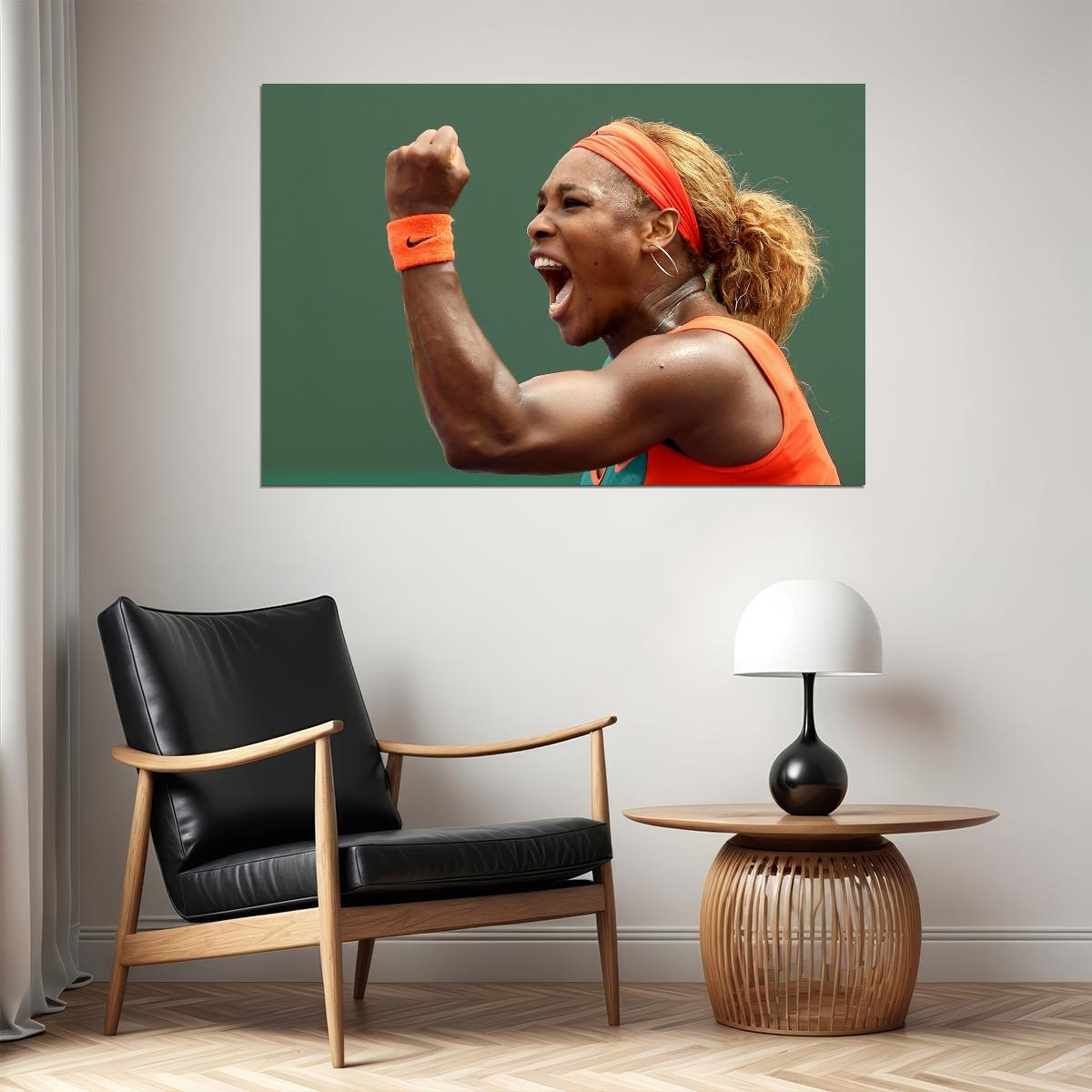 Serena Williams Tennis Poster Legendary Athlete Motivational Sports Print