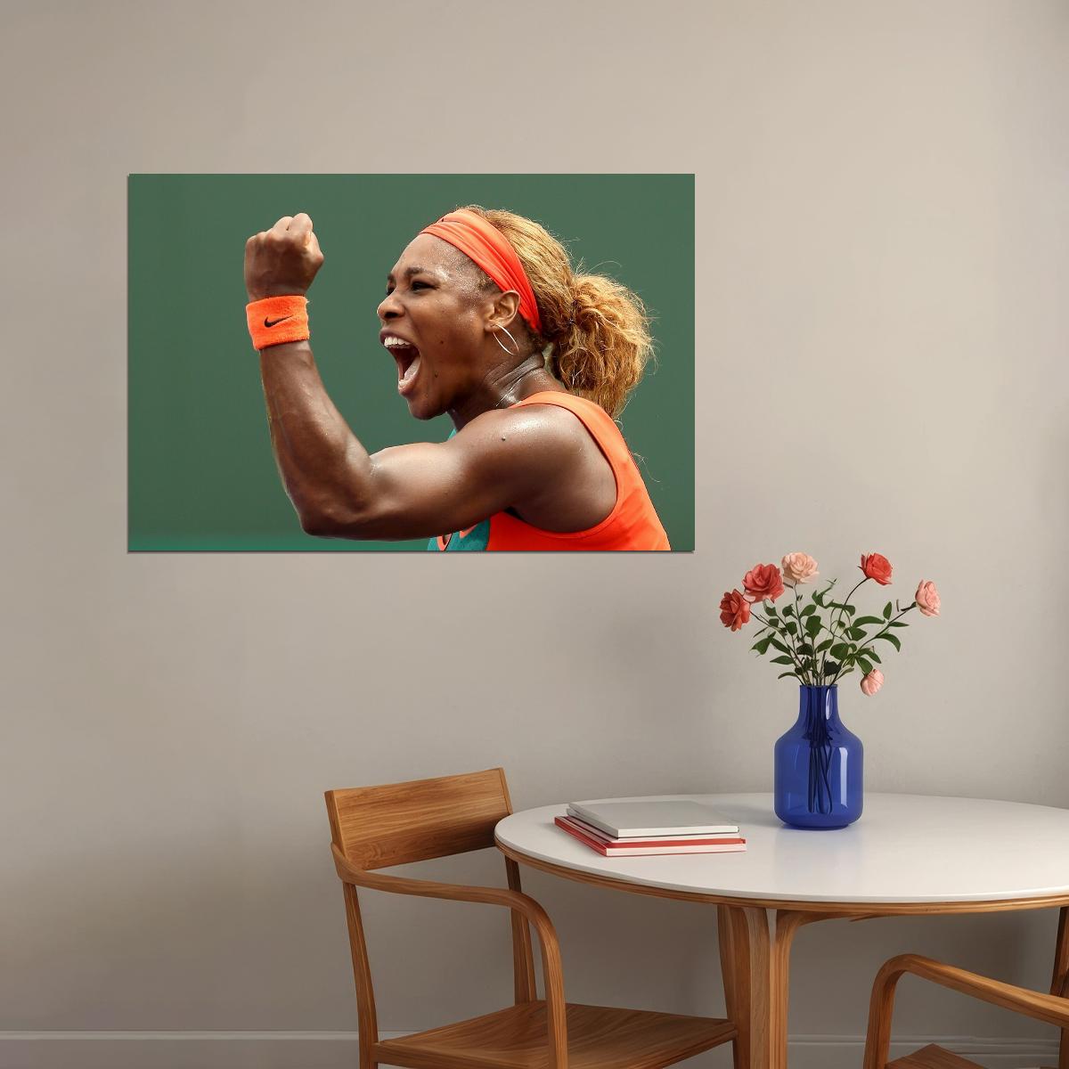 Serena Williams Tennis Poster Legendary Athlete Motivational Sports Print